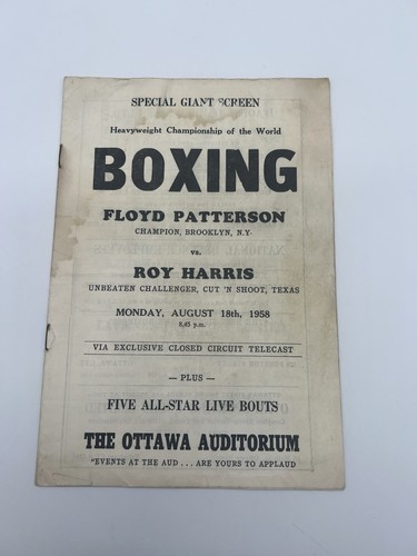Floyd patterson roy harris - floyd, vs