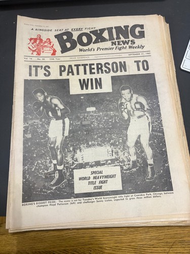 Boxing news sept 21st 1962 - news,