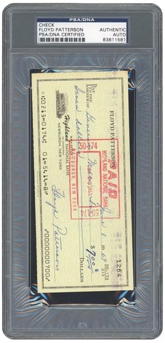 Floyd patterson autographed - floyd,