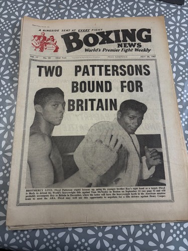 Boxing news july 28th 1961 - boxing,